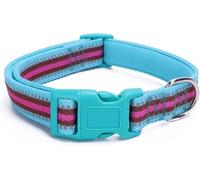 The Comfort Dog Collars,Tactical Dog Collar Cute Reflective Dog Collar Durable Wide Dog Collar With Safety Locking Buckle For Any Breed Dogs(Blue,S)