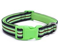 The Comfort Dog Collars,Tactical Dog Collar Cute Reflective Dog Collar Durable Wide Dog Collar With Safety Locking Buckle For Any Breed Dogs(Green,S)