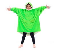 THE COMFY Original JR | The Original Oversized Sherpa Wearable Blanket for Kids, Seen On Shark Tank, One Size Fits All, Neon Green