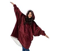 THE COMFY Original | Oversized Microfiber & Sherpa Wearable Blanket, Great Gift for Any Occasion, Seen On Shark Tank, One Size Fits All, Burgundy