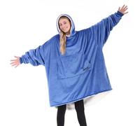 THE COMFY Original Oversized Microfiber Sherpa Wearable Blankets (Blue - 1 pack)