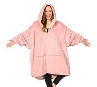 THE COMFY Original Quarter Zip | Oversized Microfiber & Sherpa Wearable Blanket with Zipper, Seen On Shark Tank One Size Fits All (Blush, Quarter Zip)
