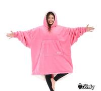 THE COMFY Original | Oversized Microfiber & Sherpa Wearable Blanket, Seen On Shark Tank, One Size Fits All Pink