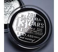 The Commemorative Coin 13th Birthday Silver in Capsule. 13 Years 'And Counting' Gift/Present Congratulations/Party/Celebration/Ideas Son/Daughter/Grandson/Granddaughter, One Size