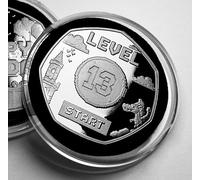 The Commemorative Coin Company 13th Birthday Silver Commemorative in Capsule. Level 13 Retro/Gaming Gift/Present 13 Years Son/Daughter/Grandson/Granddaughter