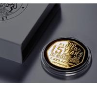 The Commemorative Coin Company 15th Birthday Gold Commemorative in Gift Box. 15 Years 'And Counting' Gift/Present Congratulations/Party/Ideas/Son/Daughter/Grandson/Granddaughter