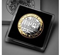 The Commemorative Coin Company 16th Birthday Dual Metal 24ct Gold & .999 Silver Commemorative. Gift/Presentation Case. Party/Ideas/Gift/Present. Son/Daughter/Teenager. 16 Years