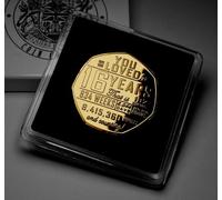 The Commemorative Coin Company 16th Birthday Gold Commemorative in Case. Gift/Present. 16 Years Old Son/Daughter/Grandson/Granddaughter/Friend