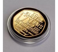 The Commemorative Coin Company 17th Birthday 24ct Gold Commemorative in Capsule. Gift/Present. 17 Years Son/Daughter