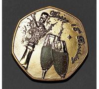 The Commemorative Coin Company 18th Birthday 24ct gold Commemorative. Colour/Glitter/Epoxy/Resin. Gift/Present/Daughter/Niece/Granddaughter. Celebrating 21 Years