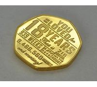 The Commemorative Coin Company 18th Birthday 24ct Gold Commemorative. Gift/Present Congratulations/Party/Celebration/Ideas. Celebrating 18 Years