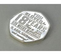 The Commemorative Coin Company 18th Birthday Silver Commemorative. Gift/Present Congratulations/Party/Celebration/Ideas. Celebrating 18 Years