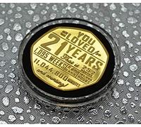 The Commemorative Coin Company 21st Birthday 24ct Gold Commemorative in Capsule. Gift/Present Congratulations/Party/Celebration/Ideas. Celebrating 21 Years