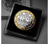 The Commemorative Coin Company 21st Birthday Dual Metal 24ct Gold & .999 Silver Commemorative. Gift/Presentation Case. Party/Ideas/Gift/Present. Son/Daughter/Teenager. 21 Years