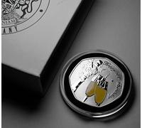 The Commemorative Coin Company 21st Birthday Silver Commemorative in Gift Box. Colour/Glitter/Epoxy/Resin. Gift/Present/Daughter/Niece/Granddaughter. Celebrating 21 Years