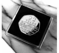 The Commemorative Coin Company 22nd Birthday Silver Commemorative in Gift Case. Gift/Present/Son/Daughter/Party. Twenty Two 22 Years