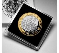 The Commemorative Coin Company 25th Birthday Dual Metal Commemorative in Gift Case. Gift/Present 25 Years Congratulations Friend/Son/Daughter