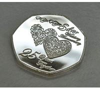 The Commemorative Coin Company 25th SILVER WEDDING ANNIVERSARY Fine Silver Commemorative. Gift/Present. 25 Years Together