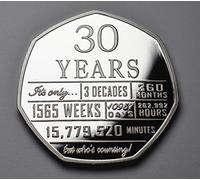 The Commemorative Coin Company 30th Birthday .999 Silver Commemorative. Unique Gift/Present Party/Celebration Ideas 30 Thirty Years