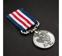 The Commemorative Coin Company 30th Pearl Wedding Anniversary Medal for Long/Distinguished Service and Bravery in the Field. Gift/Present Husband/Wife/Partner/Couple, Silver, 10.5cm