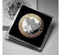 The Commemorative Coin Company 35th Coral Wedding Anniversary Dual Metal Commemorative in Gift Case. Husband/Wife/Couple 35 Years Together Gift/Present/Token/Love