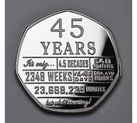 The Commemorative Coin Company 45th Birthday .999 Silver Commemorative. Unique Gift/Present. 45 Years 'But Who's Counting