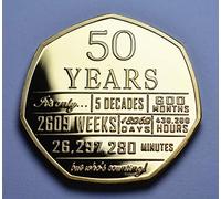 The Commemorative Coin Company 50th Birthday 24ct Gold Commemorative. Unique Gift/Present Party/Celebration Ideas 50 Fifty Years