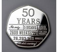 The Commemorative Coin Company 50th Birthday .999 Silver Commemorative. Unique Gift/Present Party/Celebration Ideas 50 Fifty Years