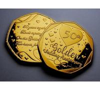 The Commemorative Coin Company 50th GOLDEN WEDDING ANNIVERSARY Commemorative. Gift/Present Husband/Wife/Parents/Friends. 50 Years Together. Love/Celebration/Marriage