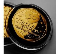 The Commemorative Coin Company 50th GOLDEN WEDDING ANNIVERSARY Commemorative in Capsule. Gift/Present Husband/Wife/Parents/Friends. 50 Years Together. Love/Celebration/Marriage