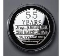 The Commemorative Coin Company 55th Birthday .999 Silver Commemorative in Capsule. Unique Gift/Present. 55 Years 'But Who's Counting