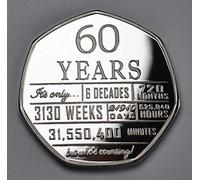 The Commemorative Coin Company 60th Birthday .999 Silver Commemorative. Unique Gift/Present Party/Celebration Ideas 60 Sixty Years Sixtieth