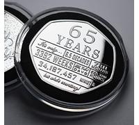 The Commemorative Coin Company 65th Birthday .999 Silver Commemorative in Capsule. Unique Gift/Present. 65 Years 'But Who's Counting