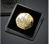 The Commemorative Coin Company 75th Birthday 24ct Gold Commemorative in Gift Case. 75 Years 'But Who's Counting' Gift/Present. Celebrating 75 Seventy Years. Grandad/Grandma