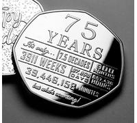 The Commemorative Coin Company 75th Birthday Silver Commemorative. 75 Years 'But Who's Counting' Gift/Present. Celebrating 75 Seventy Years. Grandad/Grandma
