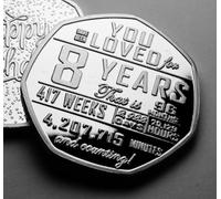 The Commemorative Coin Company 8th Birthday Silver Commemorative. Gift/Present. 8 Years Old Son/Daughter/Grandson/Granddaughter