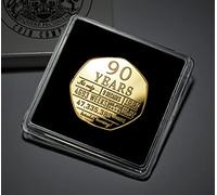 The Commemorative Coin Company 90th Birthday 24ct Gold Commemorative in Gift Case. 90 Years 'But Who's Counting' Gift/Present. Celebrating 90 Ninety Years. Grandad/Grandma