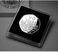 The Commemorative Coin Company 90th Birthday Silver Commemorative in Gift Case. 90 Years 'But Who's Counting' Gift/Present. Celebrating 90 Ninety Years. Grandad/Grandma