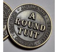 The Commemorative Coin Company 'A ROUND TUIT' Extremely Rare in Capsule. Gift/Present. Antique Gold Finish. 40mm