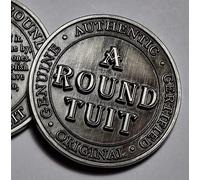 The Commemorative Coin Company 'A ROUND TUIT' Extremely Rare in Capsule. Gift/Present. Antique Silver Finish. 40mm