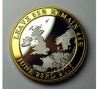 The Commemorative Coin Company BREXIT Fine Silver & 24ct Gold 'Dual Metal' Commemorative. UK EU politics, United Kingdom. European Union, 2016 2020