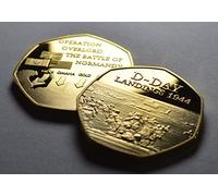 The Commemorative Coin Company D-DAY LANDINGS 24ct Gold Commemorative. Operation Overlord, Normandy, WW2, 1944