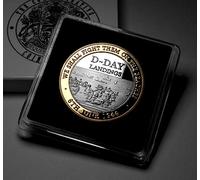 The Commemorative Coin Company D-DAY LANDINGS Dual Metal 24ct Gold .999 Silver Commemorative. Gift/Presentation Case. WW2, 1944, Winston Churchill, Normandy, Operation Overlord