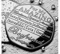 The Commemorative Coin Company For My AMAZING BOYFRIEND 'Happy Anniversary' Silver Commemorative. From Girlfriend/Partner Gift/Token/Present