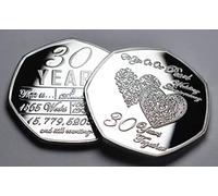 The Commemorative Coin Company For You On Our 30th PEARL WEDDING ANNIVERSARY Silver Commemorative. Gift/Present Husband/Wife. 30 Years Together