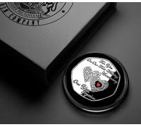 The Commemorative Coin Company For You On Our FIRST WEDDING ANNIVERSARY Silver Commemorative in Gift Box. Gemstone. Husband/Wife. Gift/Present/Love/Celebration/Occasion/Hearts