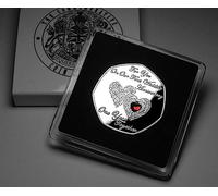 The Commemorative Coin Company For You On Our FIRST WEDDING ANNIVERSARY Silver Commemorative in Presentation Case. Gemstone. Husband/Wife. Gift/Present/Love/Celebration/Occasion/Hearts