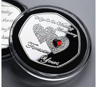 The Commemorative Coin Company For You On Our WEDDING ANNIVERSARY .999 Silver Commemorative in Capsule. Forever Yours. Husband/Wife. Gift/Present. Diamante Gemstone