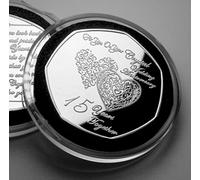 The Commemorative Coin Company For You On Your 15th Crystal Wedding Anniversary Silver Commemorative in Capsule. Mum/Dad/Parents/Son/Daughter/Friends. 15 Years. Gift/Present/Token