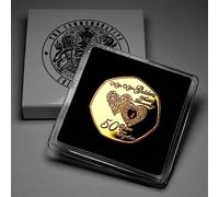 The Commemorative Coin Company For You On Your 50th GOLDEN WEDDING ANNIVERSARY 24ct Gold Commemorative. Gold Diamante Gemstone. Presentation/Gift Case. 50 Years Together, Gift/Present